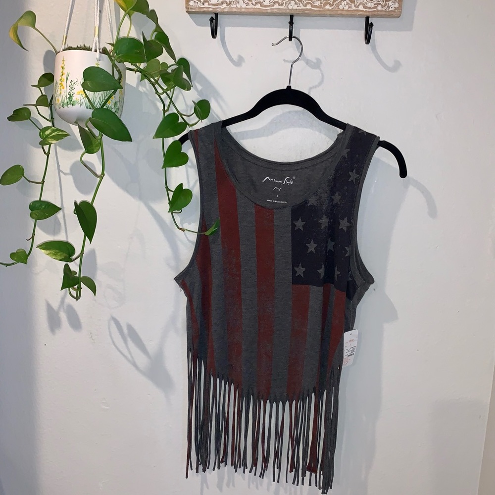 Womens American Flag Tank Top